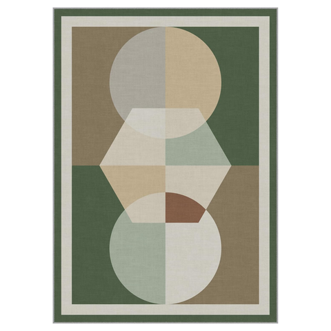GENIMO Modern Geometric Aesthetic Patchwork Design Non-Slip Area Rug