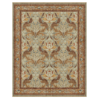 GENIMO Vintage Floral Machine Washable Area Rug