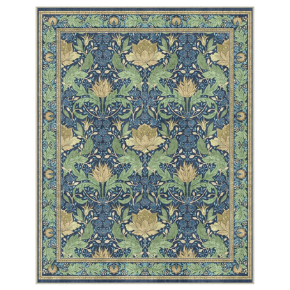 GENIMO Vintage Floral Machine Washable Area Rug