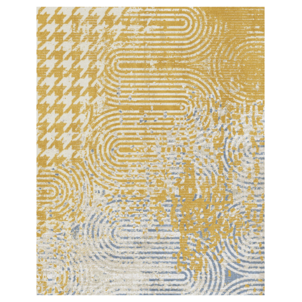 GENIMO Abstract Geometric Aesthetic Non-Slip Area Rug