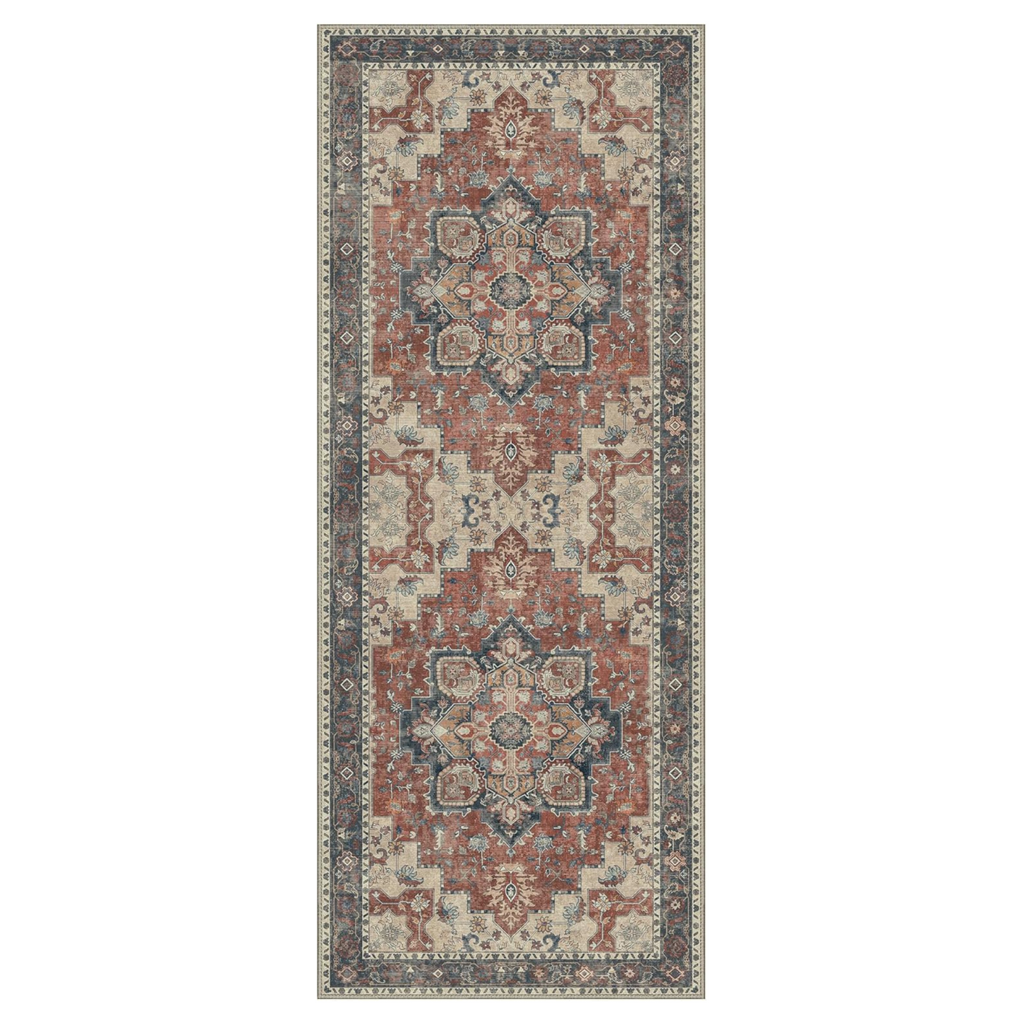 GENIMO Gorgeous Vintage Bohemian Print Machine Washable Runner Rug