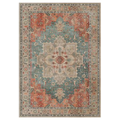 GENIMO Vintage Print Machine Washable Runner Rug
