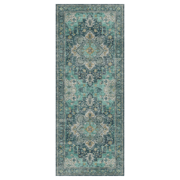 GENIMO Vintage Print Machine Washable Runner Rug