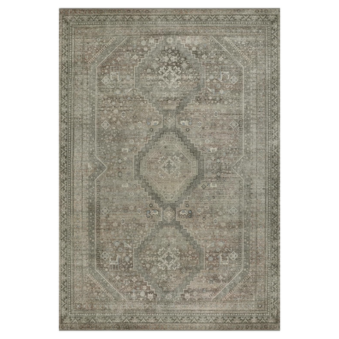 GENIMO Machine Washable Rugs Non Slip Carpet with Gripper, Gray