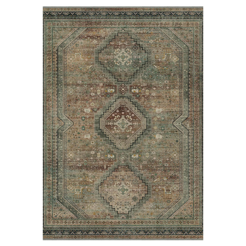 GENIMO Machine Washable Rugs Non Slip Carpet with Gripper, Gray