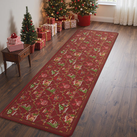 Aveline Christamas Santa Padded Anti Fatigue Kitchen Mat 2pcs