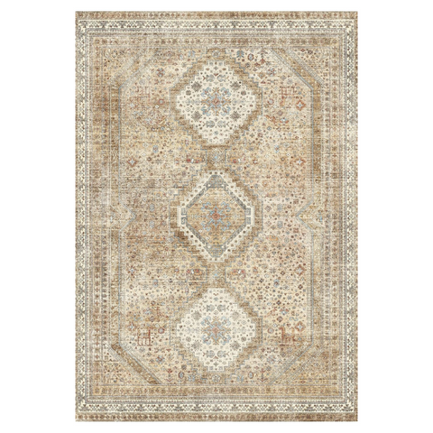 GENIMO Machine Washable Rugs Non Slip Carpet with Gripper, Gray