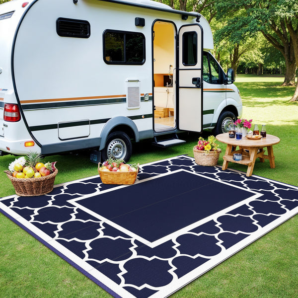 GENIMO Outdoor Rug for Patio Clearance,8'x10' Waterproof Mat