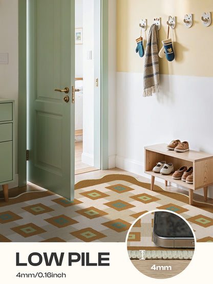 GENIMO Modern Geometric Decorative Irregular Area Rug