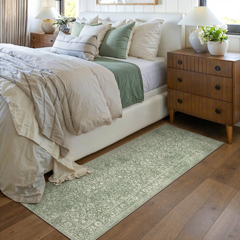 GENIMO Flourishing Floral Print Machine Washable Runner Rug,2'x6'