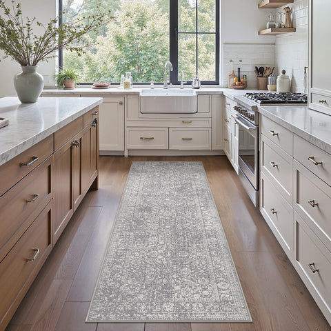 GENIMO Flourishing Floral Print Machine Washable Runner Rug,2'x6'