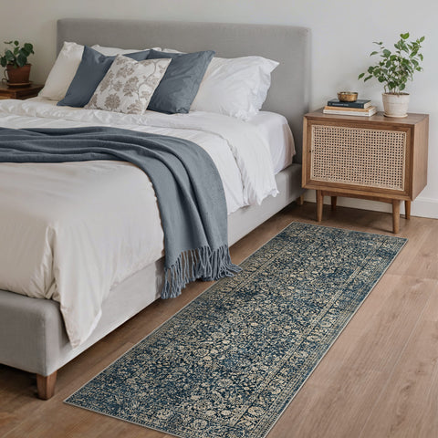 GENIMO Flourishing Floral Print Machine Washable Runner Rug,2'x6'