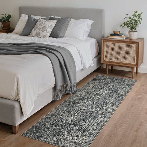 GENIMO Flourishing Floral Print Machine Washable Runner Rug,2'x6'