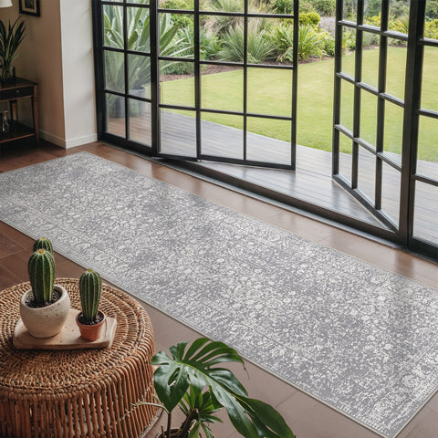 GENIMO Flourishing Floral Print Machine Washable Runner Rug,2'x6'