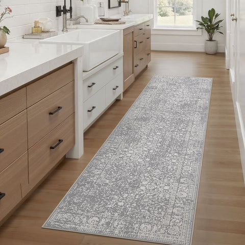 GENIMO Flourishing Floral Print Machine Washable Runner Rug,2'x6'