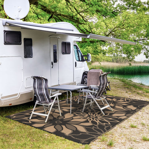 GENIMO Outdoor Rug for Patio Clearance,8'x10' Waterproof Mat