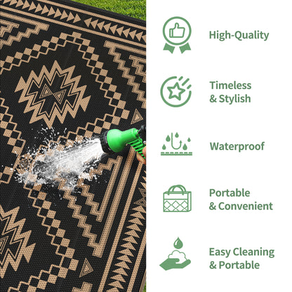 GENIMO Outdoor Rug for Patio Clearance,8'x10' Waterproof Mat