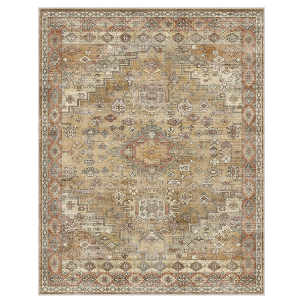 GENIMO Classic Medallion Area Rug Washable Low Pile Durable