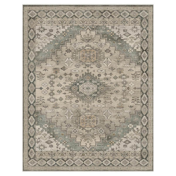 GENIMO Machine Washable Symmetrical Totem Print Non-Slip Area Rug