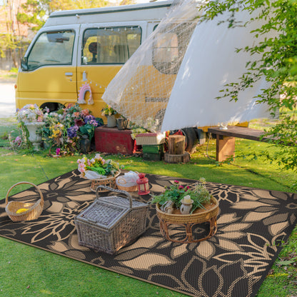 GENIMO Outdoor Rug for Patio Clearance,8'x10' Waterproof Mat