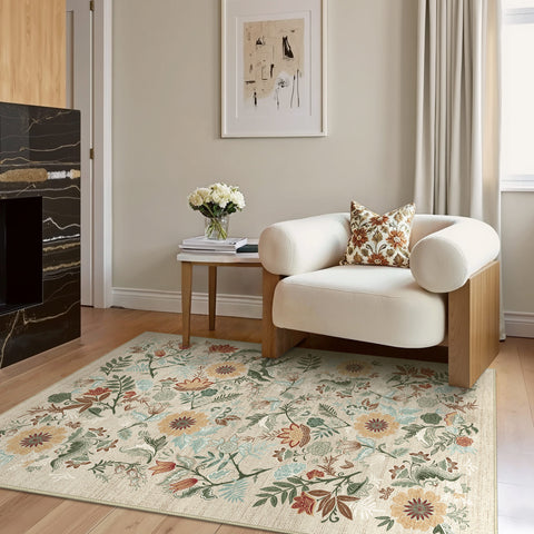 GENIMO Washable Modern  Forest Botanical Non Slip Area Rugs