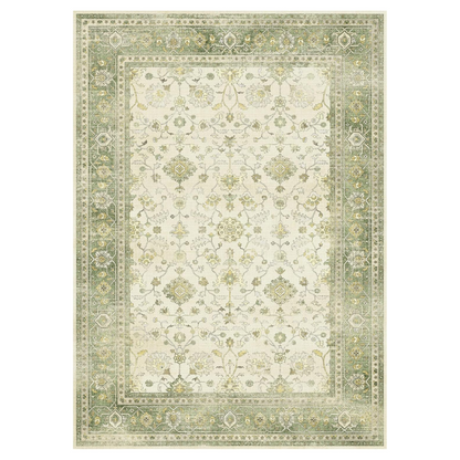 GENIMO Machine Washable Non Slip Artistic Area Rug Light Green