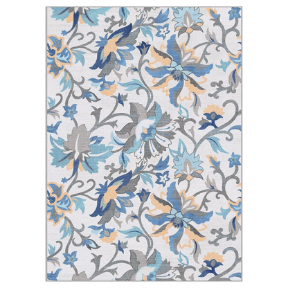 GENIMO Washable Daisy Painted Low Pile Area Rug