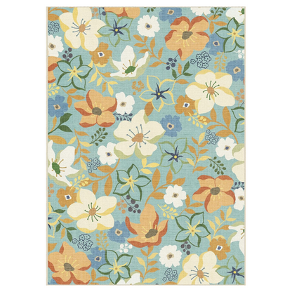 GENIMO Floral Bloom Machine Washable Area Rug for  Living Room