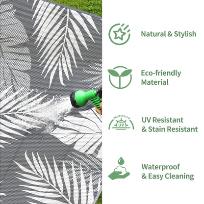 GENIMO Outdoor Rug for Patio Clearance,8'x10' Waterproof Mat