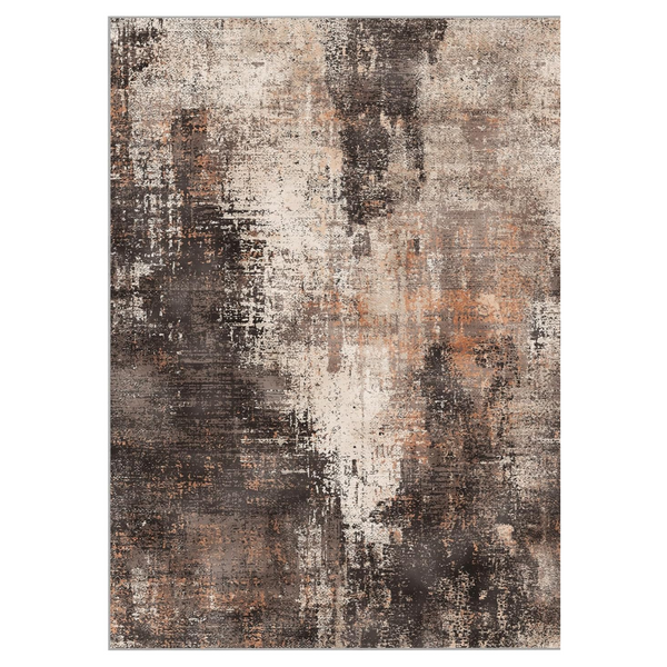 GENIMO Washable Area Rug Modern Brown Urban Mist