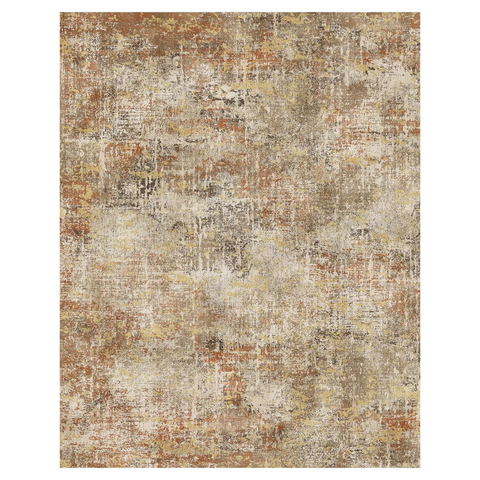 GENIMO Modern Warm Orange Abstract Textured Washable Area Rugs