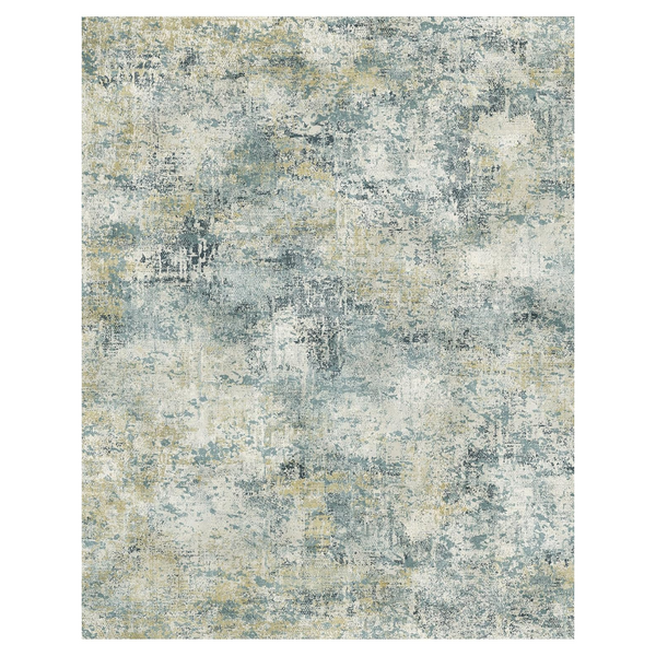 GENIMO Modern Healing Green Abstract Textured Washable Area Rug