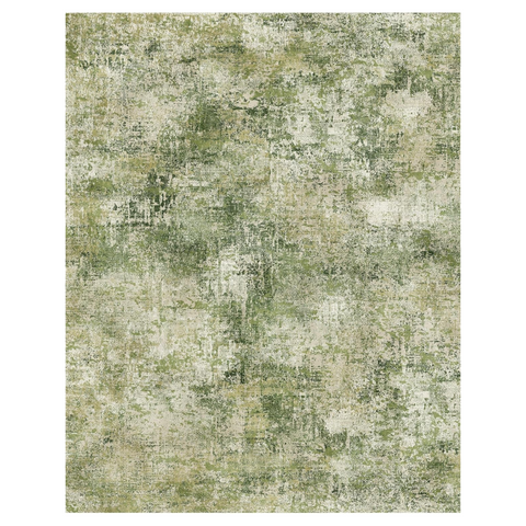 GENIMO Modern Healing Green Abstract Textured Washable Area Rug