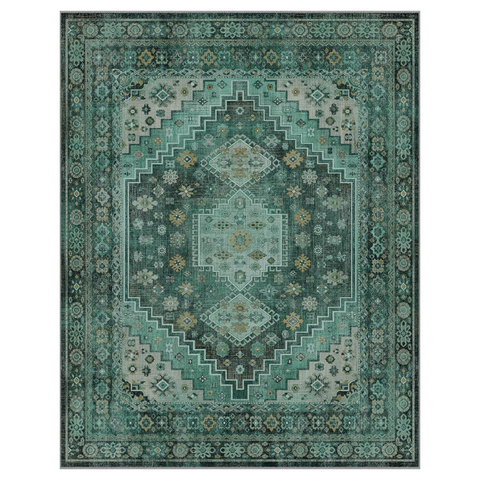 GENIMO Classic Gorgeous Floral Print Washable Area Rug
