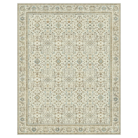 GENIMO Washable Low Pile Blue White Porcelain Area Rug