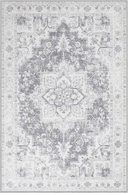GENIMO Machine Washable Rugs Non Slip Carpet with Gripper AR1005