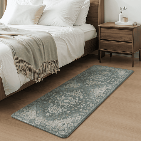 GENIMO 2Pcs Anti Fatigue Padded Kitchen Floor Mat Non Slip Washable Runner Rug for Sink in Persian