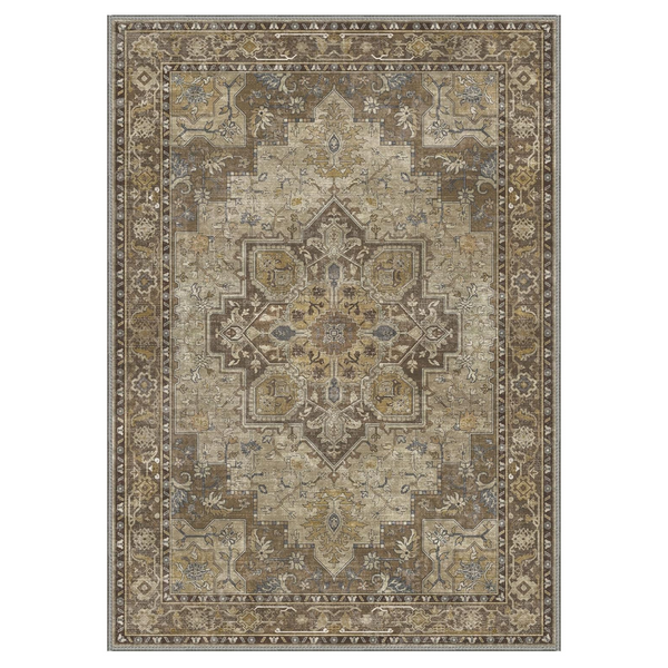 GENIMO Area Rug Machine Washable Vintage Bohemian Print