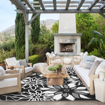 GENIMO Outdoor Rug for Patio Clearance,8'x10' Waterproof Mat