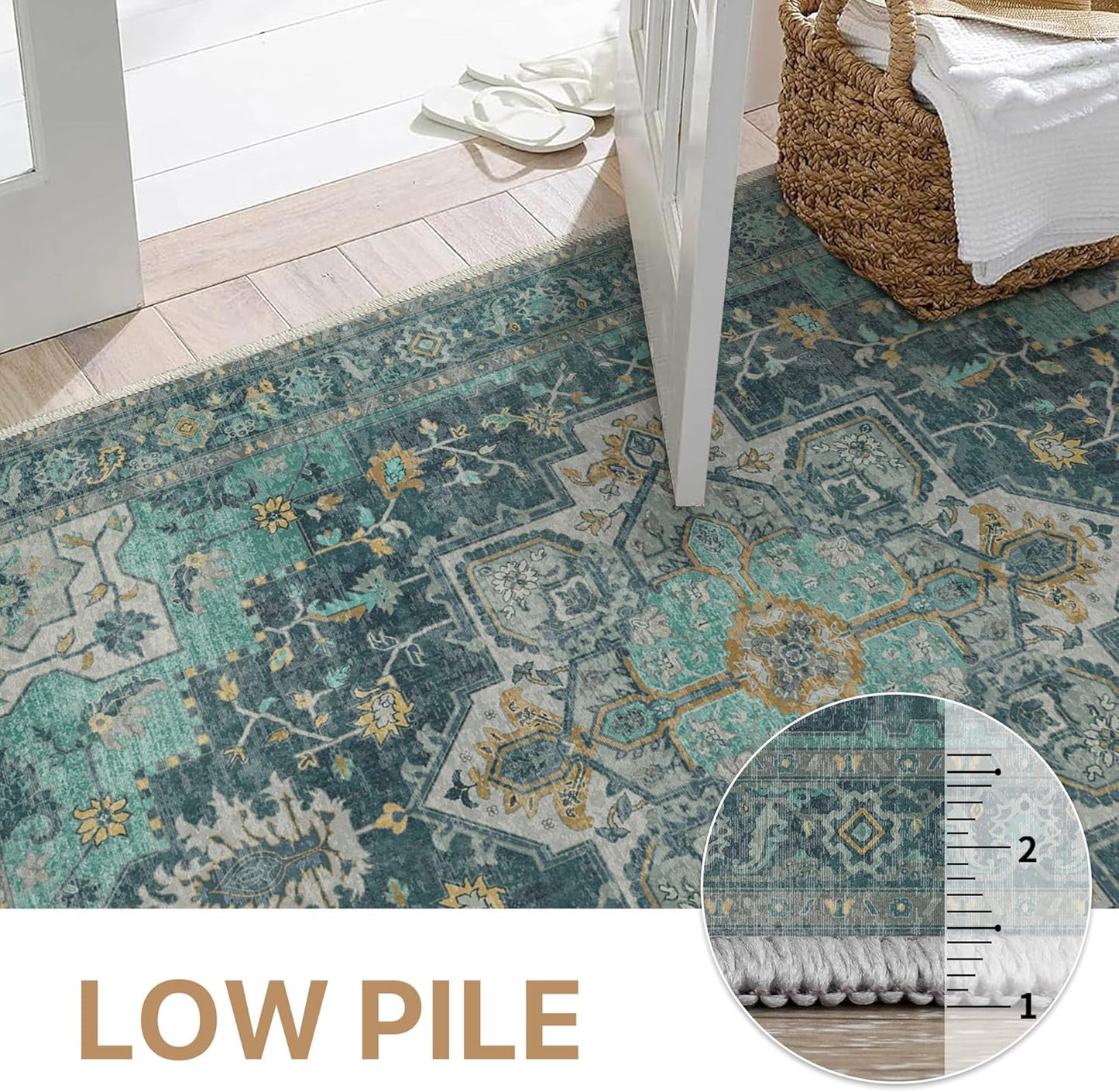 GENIMO Area Rug Vintage European Print