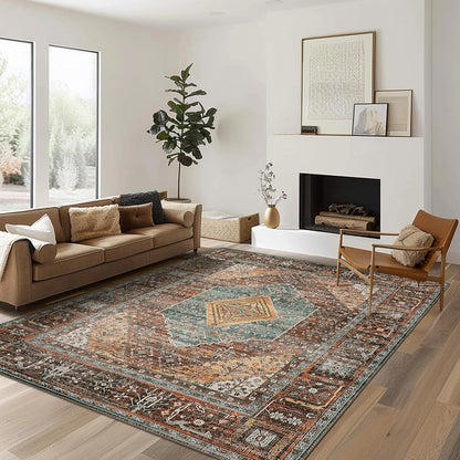 GENIMO Machine Washable Rugs Non Slip Carpet with Gripper AR1005