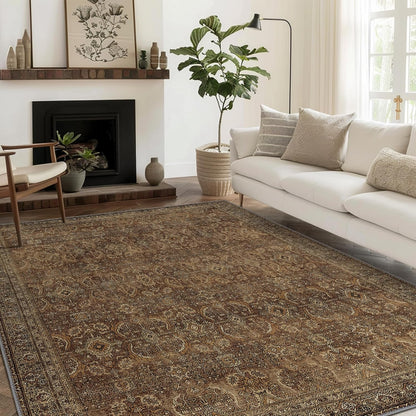GENIMO Vintage Bohemian Symmetrical Print Warm Color Soft Area Rug