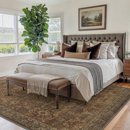 GENIMO Vintage Bohemian Symmetrical Print Warm Color Soft Area Rug