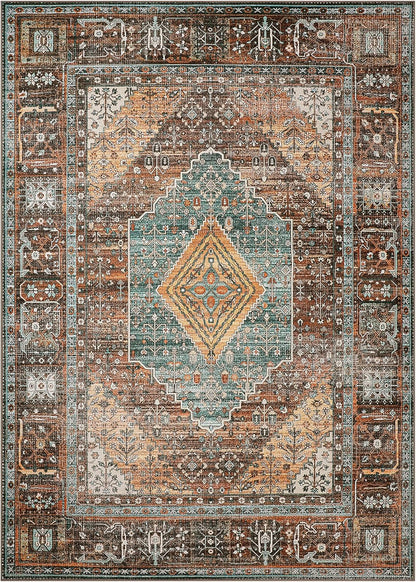 GENIMO Machine Washable Rugs Non Slip Carpet with Gripper AR1005