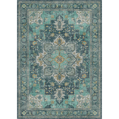 GENIMO 8x10 Area Rug for Living Room, Dark Green