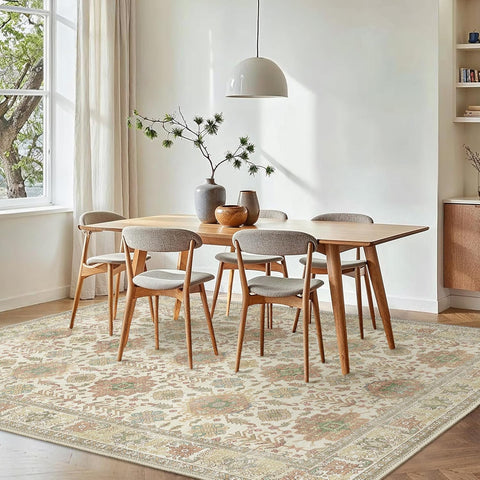 GENIMO Classic Persian Garden Washable Non-Slip Area Rug