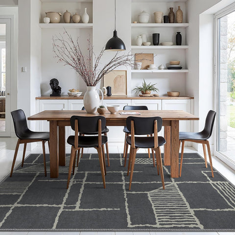 GENIMO Abstract Geometric Printed Lightweight Area Rug