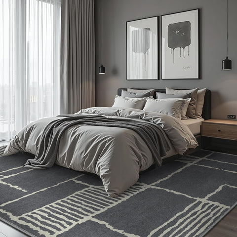 GENIMO Abstract Geometric Printed Lightweight Area Rug
