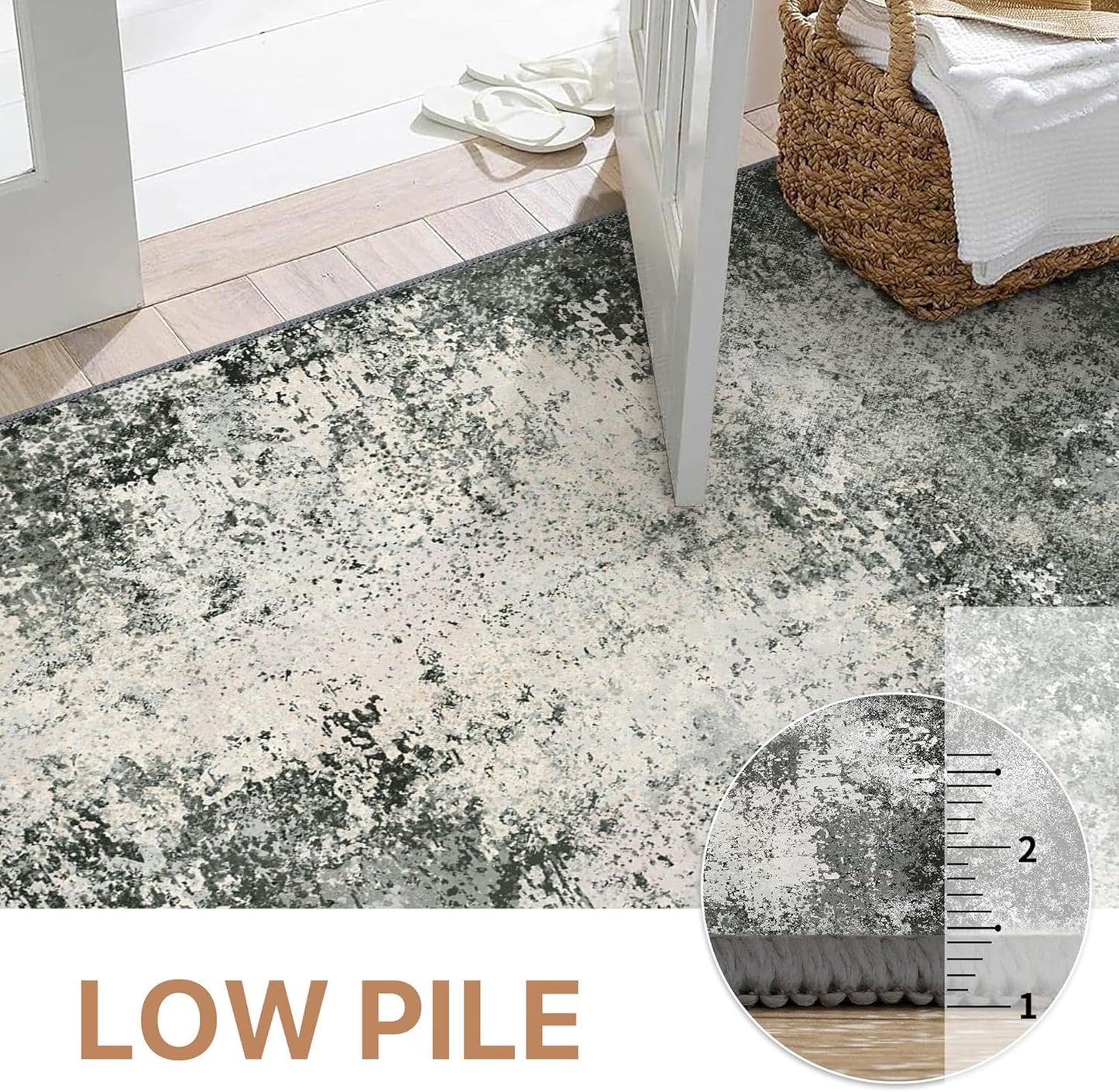 GENIMO Abstract Clouds Art Machine Washable Area Rug