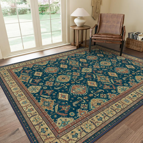 GENIMO Bohemian Geometric Jewels Washable Non-Slip Area Rug